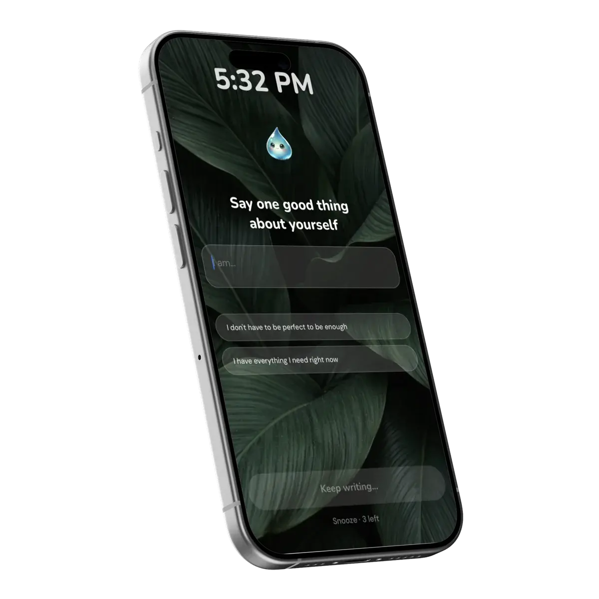 Dew Dismiss Screen shown in an iPhone frame